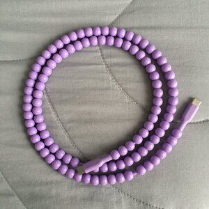 Brand New USB-C to USB-C Purple Beaded Charging Cord
